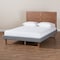 Baxton Studio Allegra Grey Upholstered and Walnut Wood Full Size Platform Bed 164-9413-9419 - alternate 3